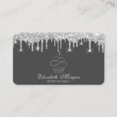 Glitter Drift Silver Cupcake Bakery Visitekaartje (Voorkant)