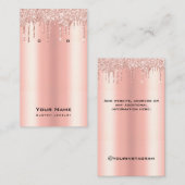 Glitter Drijft Roos Goudjuwelen oorscherm Visitekaartje (Voorkant / Achterkant)