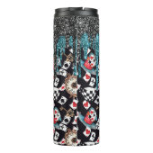 Glitter Drip Alice in Wonderland Thermosbeker (Achterkant)
