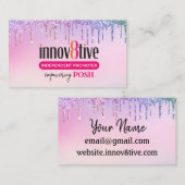 Glitter drip Innov8tive Posh visitekaartje (Voorkant / Achterkant)