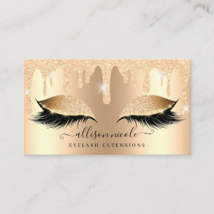 Glitter Drip Metallic Folie Eyelash Visitekaartje