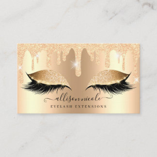 Glitter Drip Metallic Folie Eyelash Visitekaartje