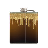 Glitter Drip Monogram Sparkle Cute Girly Heupfles (Achterkant)