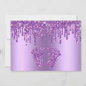 Glitter Drip Paars Baby - Hartelijk dank Bedankkaart (Achterkant)