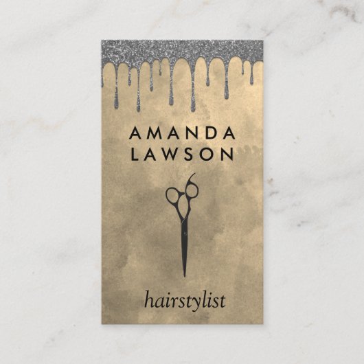 Glitter Drip | Scharen Logo Visitekaartje (Voorkant)