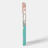 Glitter Drips Bloemen Ananas Mint Groen Case-Mate iPhone Case (Achterkant / Links)