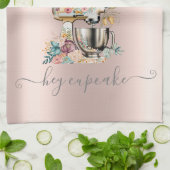 Glitter Drips Bloemmenger Roos Gold Theedoek (Gevouwen)