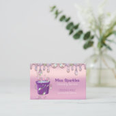 Glitter Drips Bucket House Cleaning Services Visitekaartje (Staand voorkant)