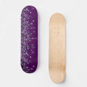 Glitter Drips Purple Girly Skateboard (Voorkant)