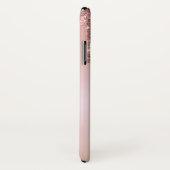 Glitter Drips Roos Blush Roze Zwart Script Naam Case-Mate iPhone Case (Achterkant / rechts)