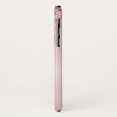 Glitter Drips Roos Blush Roze Zwart Script Naam Case-Mate iPhone Case (Achterkant/links)