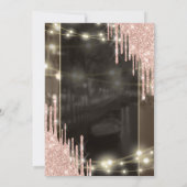 Glitter Drips Slingerlichten 30e Verjaardag  Kaart (Achterkant)