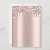 Glitter Drives, Bourgogne Dress, Rozen Quinceañera Kaart (Achterkant)