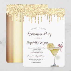 Glitter Drops Cocktail Citroen Pensioen Kaart