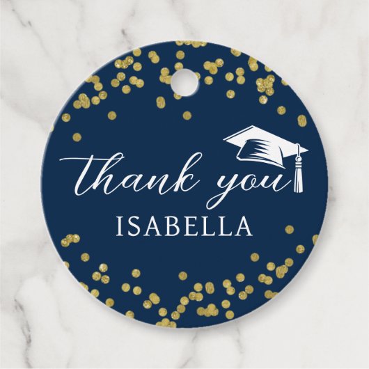 Glitter Dust Confetti Afstuderen Bedankt Bedankjes Labels (Voorkant)