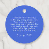 Glitter Dust Confetti Afstuderen Bedankt Bedankjes Labels (Achterkant)