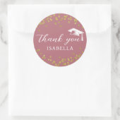 Glitter Dust Confetti Afstuderen Bedankt Ronde Sticker (Tas)