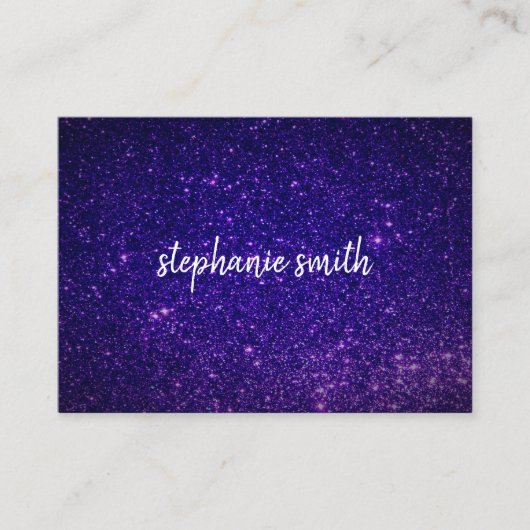 Glitter Dust Paars Visitekaartje (Voorkant)