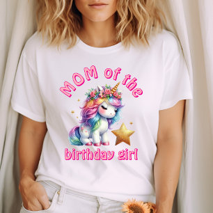 Glitter eenhoorn magische meisjes leeftijd verjaar t-shirt
