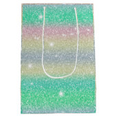 Glitter Eenhoorn Textuur Medium Cadeauzakje (Achterkant)