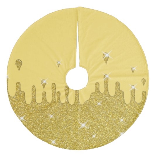 Glitter-effect en spaarpjes uitstrijken fleece kerstboom rok (Voorkant)