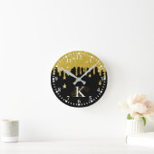 Glitter-effect en spaarpjes uitstrijken ronde klok (Huis)