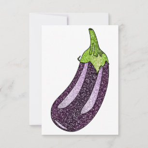 Glitter Eggplant Bedankkaart