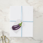 Glitter Eggplant Cadeaulabel (Met Touw)