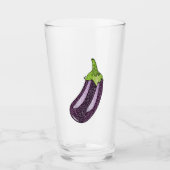 Glitter Eggplant Glas (Voorkant)