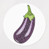 Glitter Eggplant Labels (Design 2)