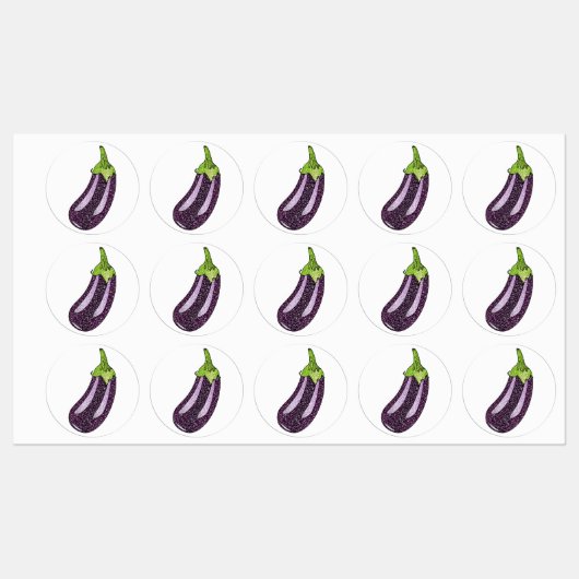Glitter Eggplant Labels (Vel)