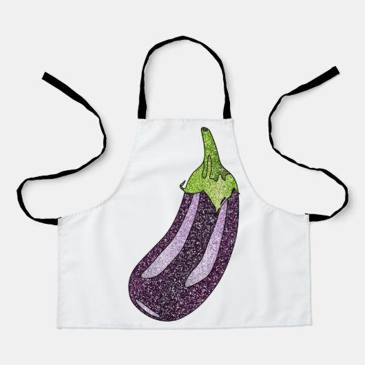 Glitter Eggplant Schort (Voorkant)