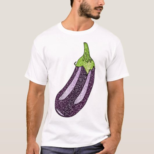 Glitter Eggplant T-shirt (Voorkant)