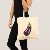 Glitter Eggplant Tote Bag (Voorkant (product))