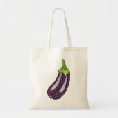 Glitter Eggplant Tote Bag (Voorkant)