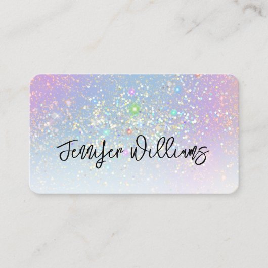 Glitter Elegant Sparkles Beauty Glam Visitekaartje (Voorkant)