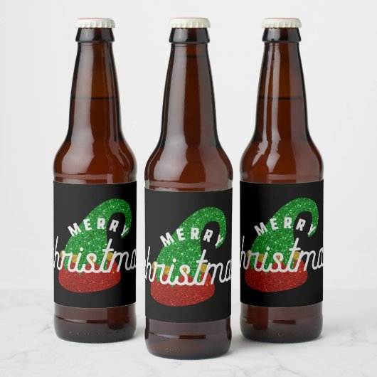 Glitter Elf Pet Bier Etiket (Flessen)