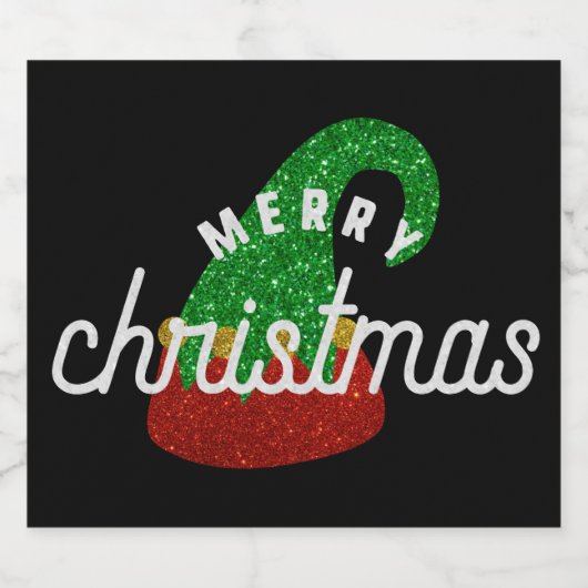 Glitter Elf Pet Bier Etiket (Enkel label)