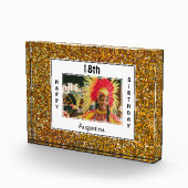 Glitter ELKE LEEFTIJD Happy Birthday Foto (Rechts)