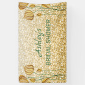 Glitter en Abstracte bloemen Spandoek (Verticaal)