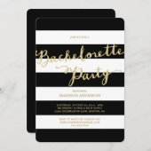 Glitter en Glam | Uitnodiging Bachelorette (Voorkant / Achterkant)