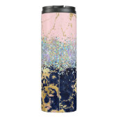 Glitter en marmer op maat thermosbeker (Achterkant)