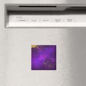 Glitter en Paarse Galaxy Magnet Magneet (Insitu (Vaatwasser))