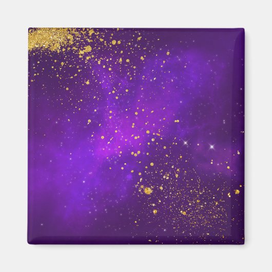 Glitter en Paarse Galaxy Magnet Magneet (Voorkant)