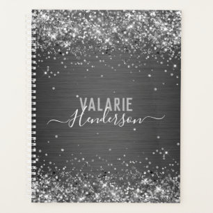 Glitter- en penseelmonogram planner