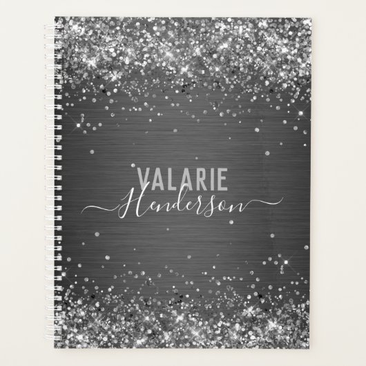 Glitter- en penseelmonogram planner (Voorkant)