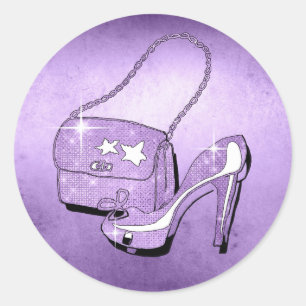 Glitter en Shine Accessoires Violet ID675 Ronde Sticker