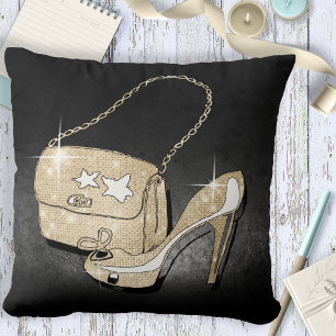 Glitter en Shine Accessoires Zwart/Goud ID675 Kussen