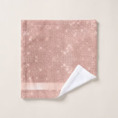 Glitter en Shine Pattern Roos Gold ID671 Bad Handdoek (Wasdoekje)