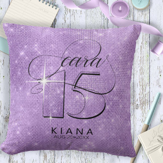 Glitter en Shine Quinceanera Violet V2 ID701 Kussen
